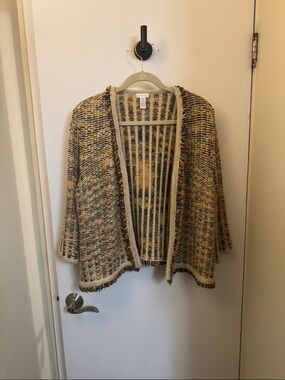 Chico’s Women's Multicolor Open-Front Knit Cardigan Sweater Size 3